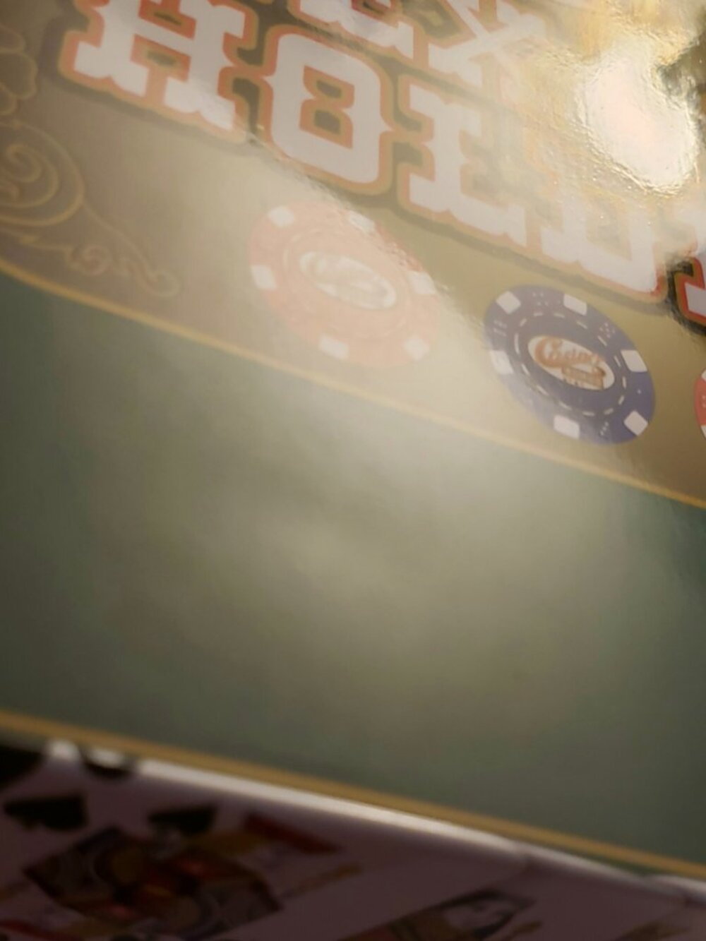 96 Poker Chips 3 Color Set Embossed Texas Holder Metal Tin Blue Green White - Picture 11 of 16
